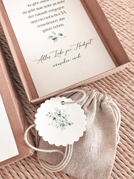 geschenkschachtel geschenkbox geldgeschenk verpackung hochzeit & zeichen eukalyptus