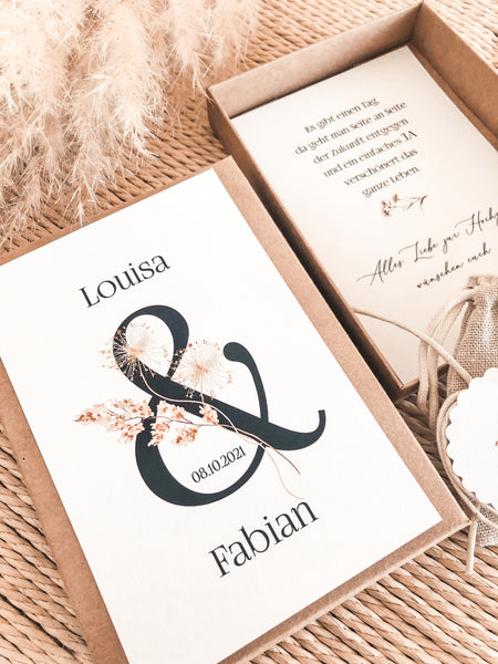 geschenkschachtel geschenkbox geldgeschenk Verpackung hochzeit infinity dandelion