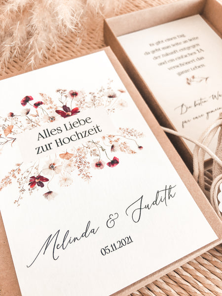 geschenkschachtel geschenkbox geldgeschenk verpackung hochzeit poppy love